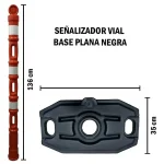 Baliza base plana