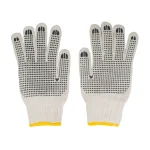Guantes Hilaza Algodón – Poliéster con Puntos PVC