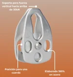 Polea grande sencilla aluminio - Image 2